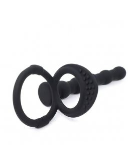 Двойное эрекционное кольцо с анальным фаллоимитатором 30088-foto4