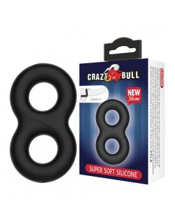 Двойное силиконовое эрекционное кольцо Crazy Bull BI-210185 Двойное силиконовое эрекционное кольцо Crazy Bull BI-210185