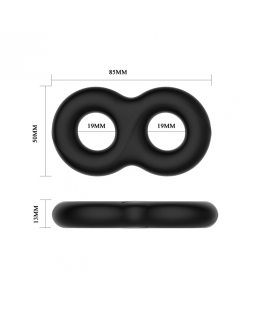 Двойное силиконовое эрекционное кольцо Crazy Bull BI-210185-foto2