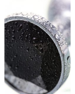 Анальная втулка Metal by TOYFA.металл серебряная с черным кристаллом 7.5 , Ø3 см 145 г-712003-foto4