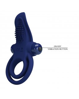 Двойное эрекционное кольцо с вибростимуляцией клитора BI-210203-3-foto7