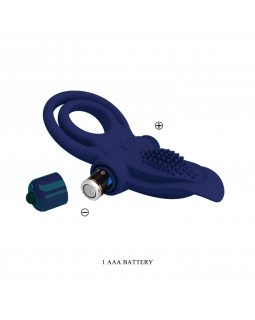 Двойное эрекционное кольцо с вибростимуляцией клитора BI-210203-3-foto8