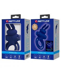 Двойное эрекционное кольцо с вибростимуляцией клитора зайчик BI-210206-3-foto9