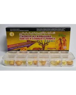 Пилюля из женьшеня, пантов и оленьего пениса 12пар/уп (цена за 1 пару) Пилюля из женьшеня, пантов и оленьего пениса 12пар/уп (цена за 1 пару)