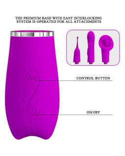 Вибратор с тремя насадками BI-014877Н-foto4