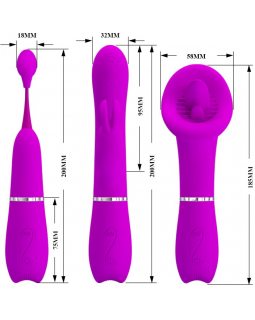 Вибратор с тремя насадками BI-014877Н-foto3