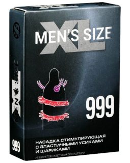 НАСАДКА СТИМУЛИРУЮЩАЯ с эластичными усиками и шариками XL MEN`S SIZE 999 НАСАДКА СТИМУЛИРУЮЩАЯ с эластичными усиками и шариками XL MEN`S SIZE 999