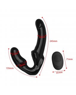 Безремневой страпон с вибропулей и пультом д/у-foto5