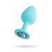 Анальная втулка ToDo by Toyfa Brilliant, силикон, голубая, 8 см, Ø 3 см, 50 г 357033